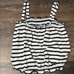 Old Navy Navy and White Striped Top